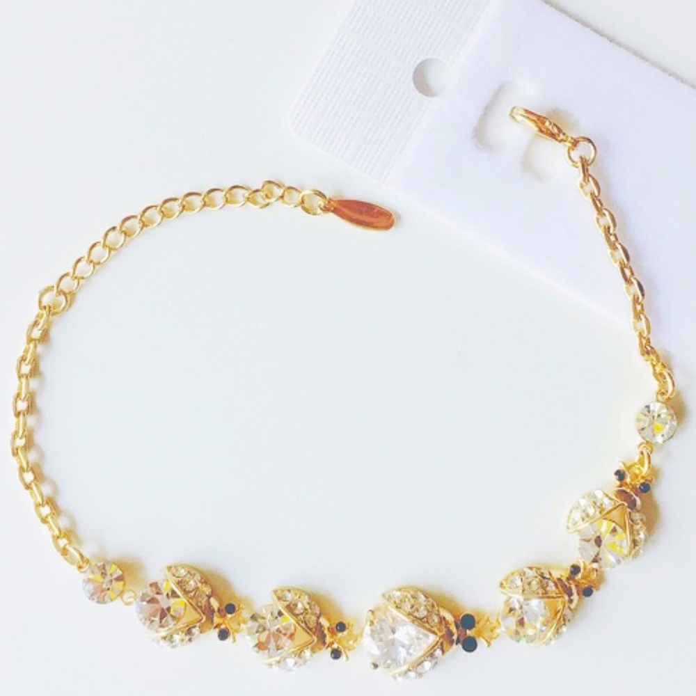 NWT ladybug Swarovski Crystal bracelet